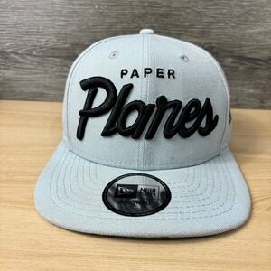 Paper Planes Hat Cap Snapback Gray Blue Roc Nation Jay Z‎ Adjustable